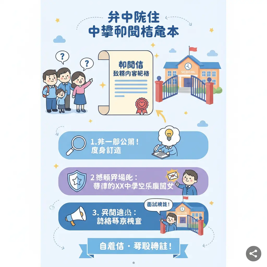 中學叩門信範本 - 升中派位